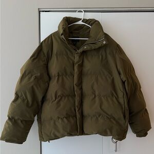 H&M Men's Khaki Puffer Jacket